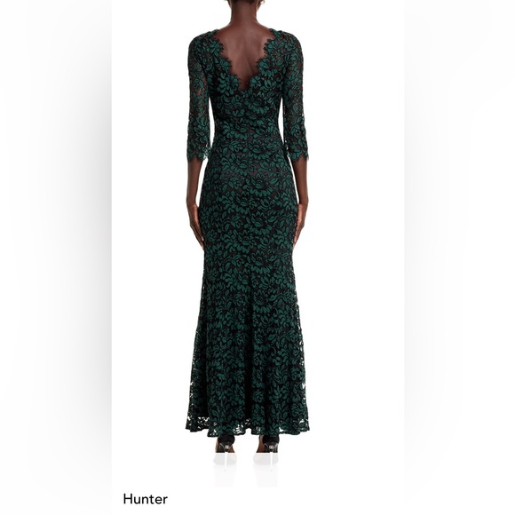 Eliza J Emerald Green Lace Wedding Dress